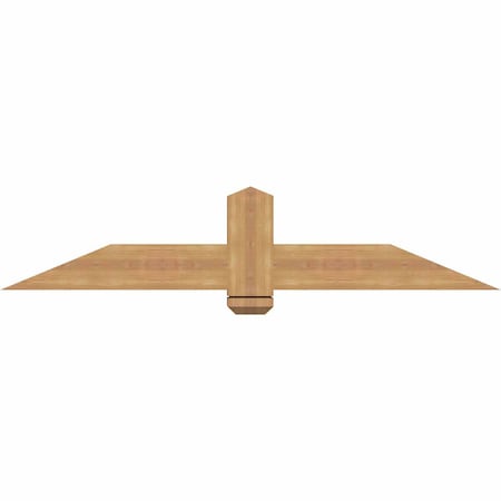 Ekena Millwork Eugene Smooth Timber Gable Bracket, Western Red Cedar, 60"W x 12"H x 5 1/2"D x 5 1/2"F, 5/12 Pitch GBW060X12X0606EUG00SWR